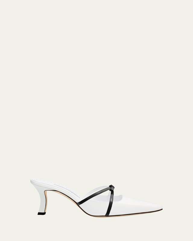 Dariamu Patent Leather Bow Mules